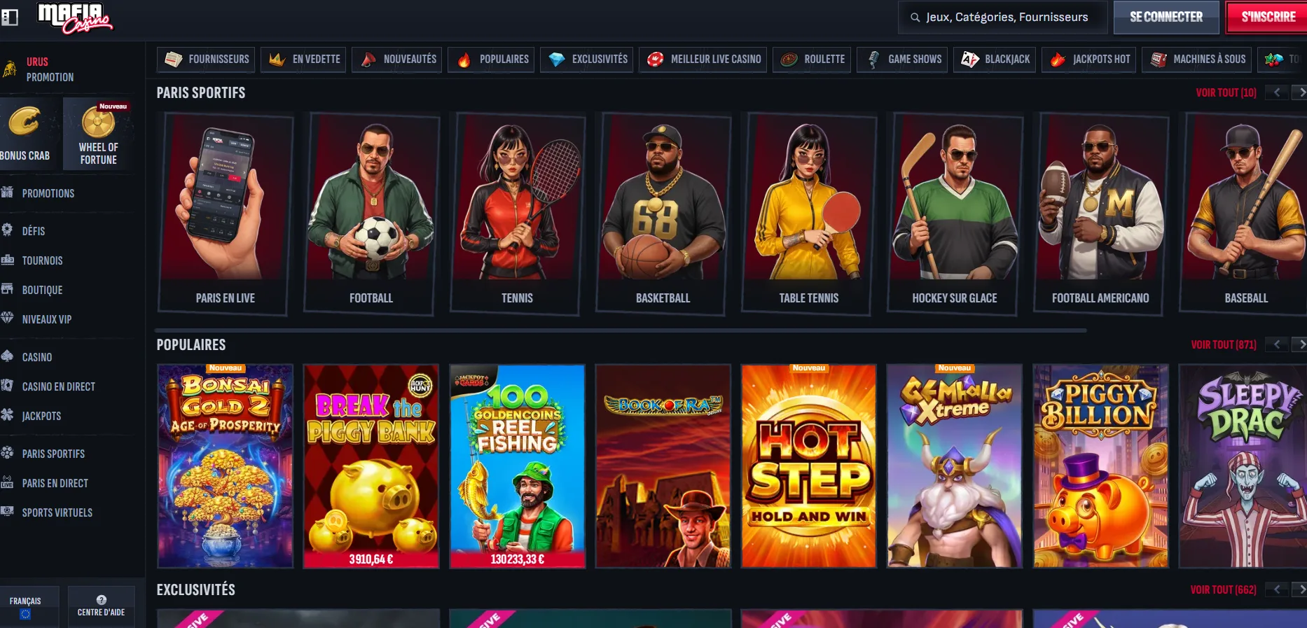 Mafia Casino jeux